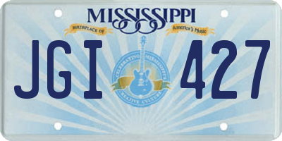 MS license plate JGI427