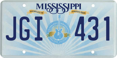 MS license plate JGI431