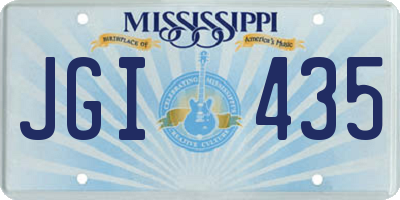 MS license plate JGI435
