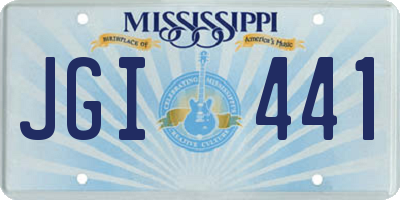 MS license plate JGI441