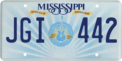 MS license plate JGI442