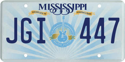 MS license plate JGI447