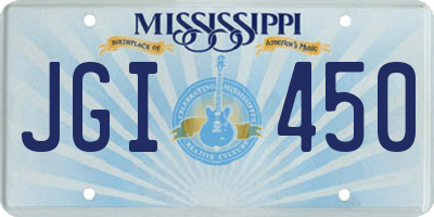 MS license plate JGI450
