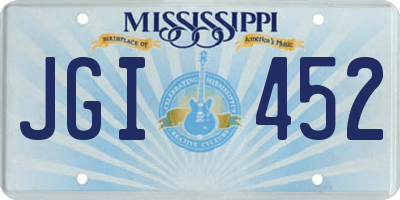 MS license plate JGI452