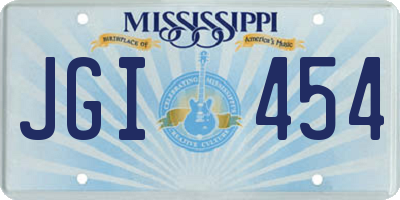 MS license plate JGI454
