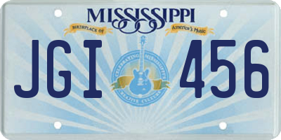 MS license plate JGI456