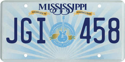 MS license plate JGI458