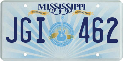 MS license plate JGI462