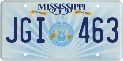 MS license plate JGI463