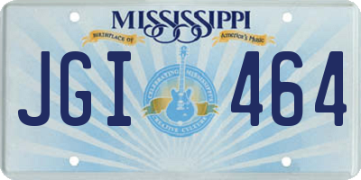 MS license plate JGI464