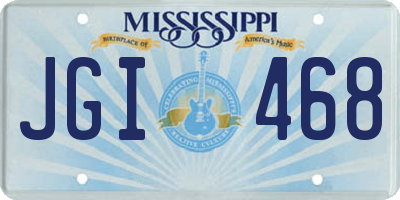 MS license plate JGI468