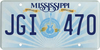 MS license plate JGI470