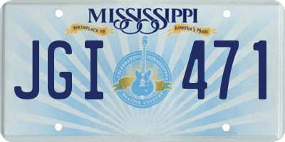 MS license plate JGI471