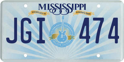 MS license plate JGI474