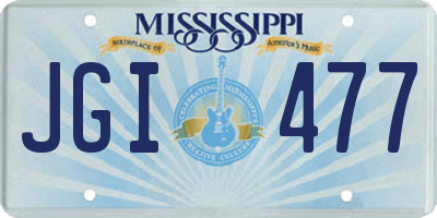 MS license plate JGI477