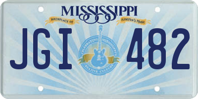 MS license plate JGI482