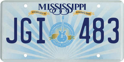 MS license plate JGI483