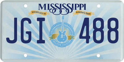 MS license plate JGI488