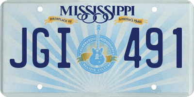 MS license plate JGI491