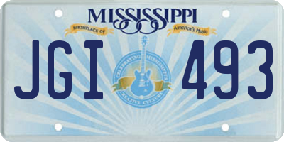 MS license plate JGI493