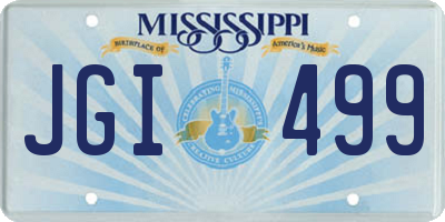 MS license plate JGI499