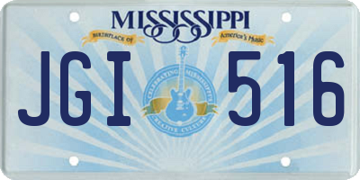 MS license plate JGI516