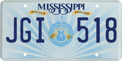 MS license plate JGI518