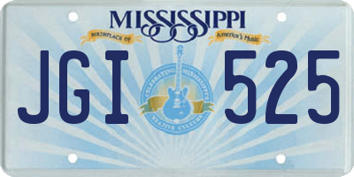 MS license plate JGI525