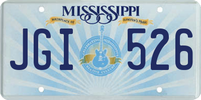 MS license plate JGI526