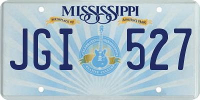 MS license plate JGI527