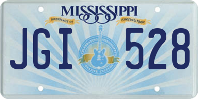 MS license plate JGI528