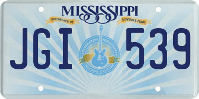 MS license plate JGI539