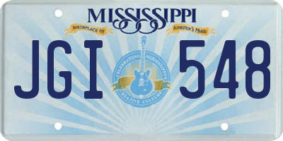 MS license plate JGI548