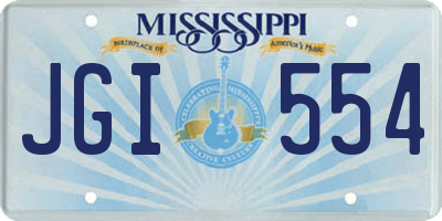 MS license plate JGI554