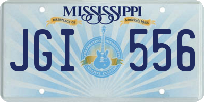 MS license plate JGI556