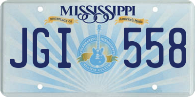 MS license plate JGI558