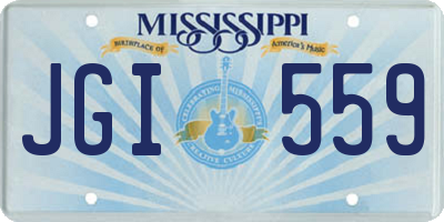 MS license plate JGI559