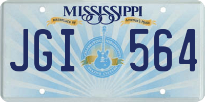 MS license plate JGI564