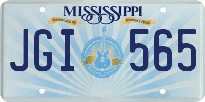 MS license plate JGI565