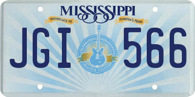 MS license plate JGI566