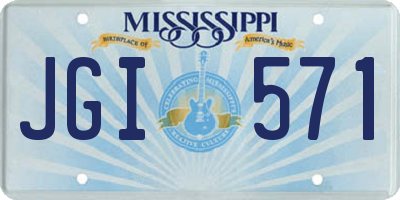 MS license plate JGI571
