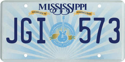 MS license plate JGI573
