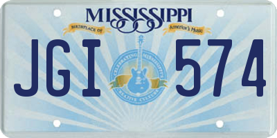 MS license plate JGI574