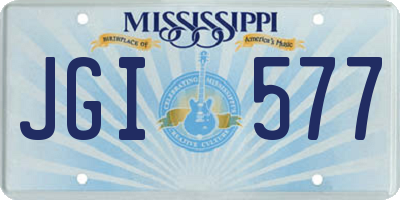 MS license plate JGI577
