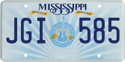 MS license plate JGI585