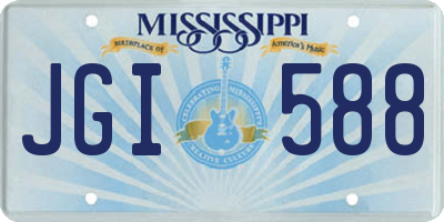 MS license plate JGI588