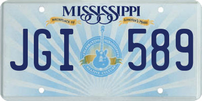 MS license plate JGI589