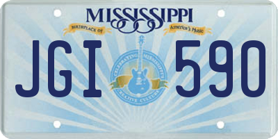 MS license plate JGI590
