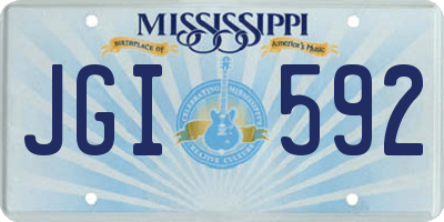 MS license plate JGI592
