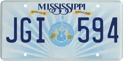 MS license plate JGI594